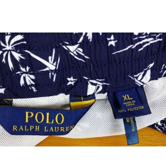 Polo Ralph Lauren Mens XL Sailboat All Over Print Swim Trunks Lined Drawstring - Picture 6 of 6